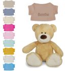 Knuffelbeer met naam geborduurd | Teddy | Old Pink t-shirt