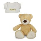 Knuffelbeer met naam | Teddy | Wit t-shirt
