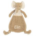 Happy Horse olifant Elin met naam geborduurd | Knuffeldoekje Recycled