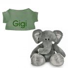 Ollie de Olifant knuffel met naam geborduurd | 14 kleuren | T-shirt Stonegreen