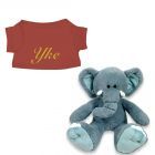 Blue de Olifant knuffel met naam geborduurd T-shirt Koper
