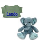 Blue de Olifant knuffel met naam geborduurd T-shirt Stonegreen