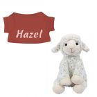 Schaap Texel knuffel met naam geborduurd T-shirt Koper