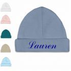 Babymutsje met naam geborduurd | Grey Blue