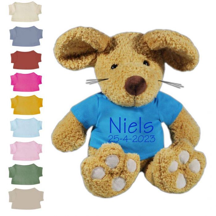 Evacuatie kolf mannelijk Muis knuffel met naam geborduurd | 14 kleuren | T-shirt Turquoise