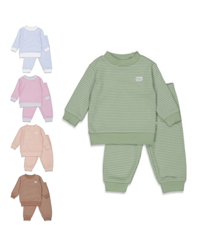 Feetje Pyjama | Wafelpyjama |Groen