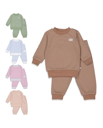 Feetje Pyjama | Wafelpyjama | Bruin