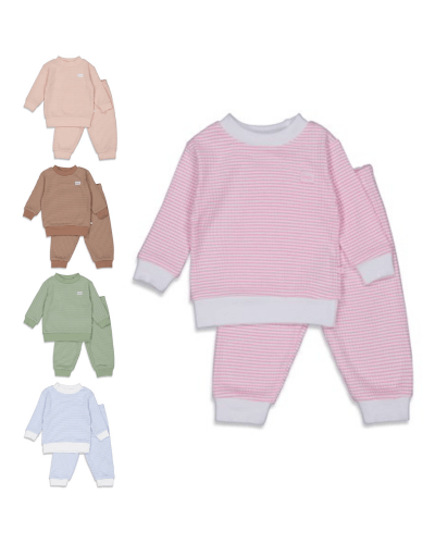 Feetje Pyjama | Wafelpyjama | Lichtroze