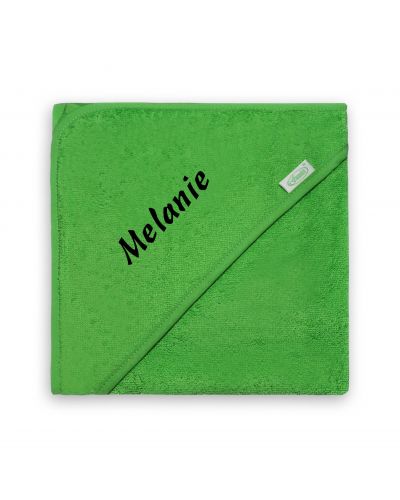 Badcape met naam geborduurd | Groen