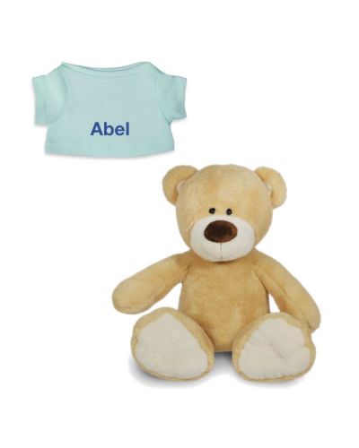 Knuffelbeer met naam | Teddy | Mint t-shirt