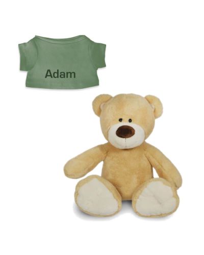 Knuffelbeer met naam | Teddy | Stonegreen t-shirt