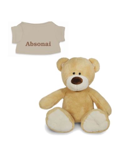 Knuffelbeer met naam | Teddy | Zand t-shirt