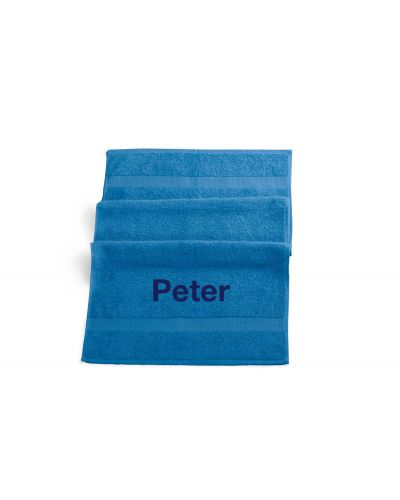 Handdoek met naam geborduurd | Kobaltblauw | 50x100