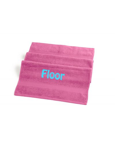 Handdoek met naam geborduurd | Roze | 50x100 | Clarysse