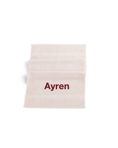 Handdoek met naam geborduurd | Ecru | 50x100