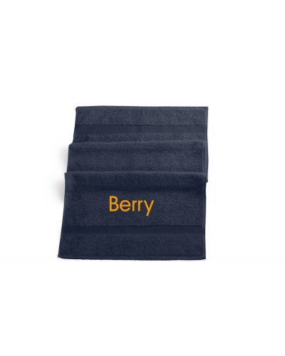 Handdoek met naam geborduurd | Navy | 50x100