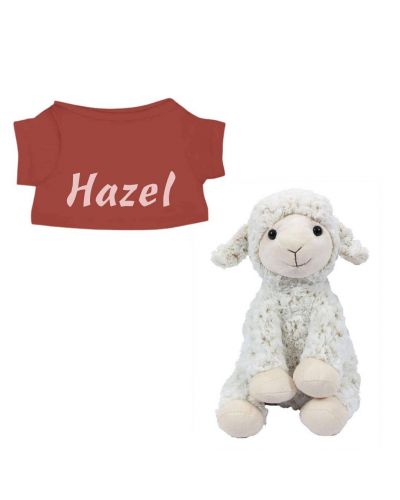 Schaap Texel knuffel met naam geborduurd T-shirt Koper