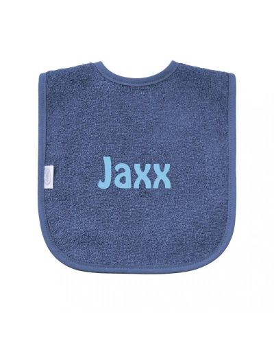 Slabbetje met naam geborduurd | Silk Blue | Funnies
