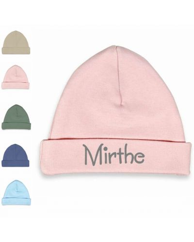 Babymutsje met naam bedrukt | 10 kleuren | Blush