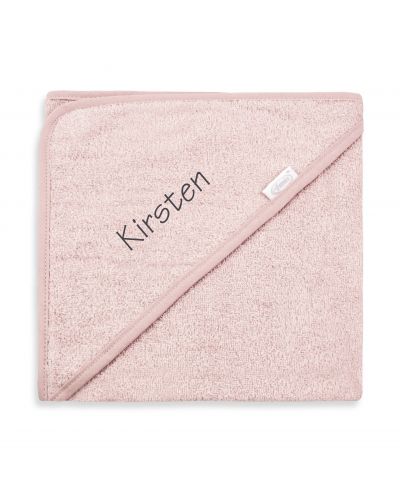 Badcape XL met naam geborduurd | Blush
