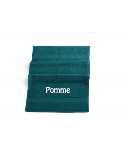 Handdoek met naam geborduurd | Lakegreen | 50x100