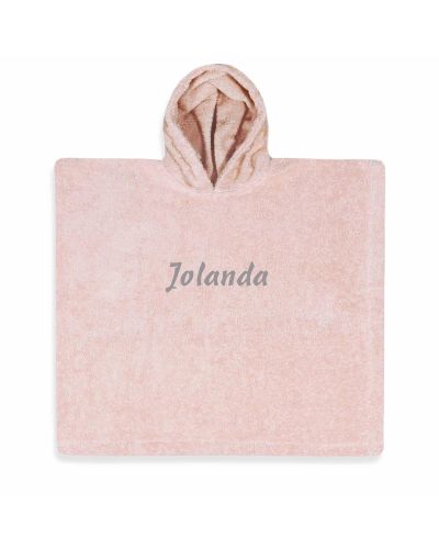 Poncho met naam geborduurd | Blush