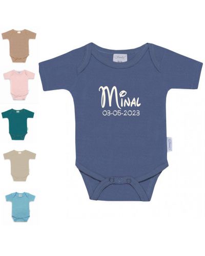Rompertje met Naam Bedrukt | Silk Blue