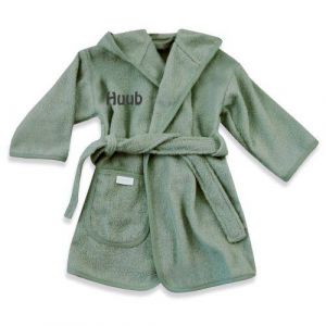 Baby badjasje met naam geborduurd | Stone Green