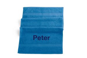 Handdoek met naam geborduurd | Kobaltblauw | 50x100