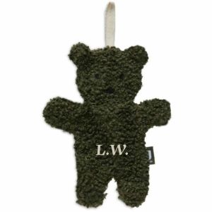 Jollein speendoekje Teddy Bear met naam | Leaf Green